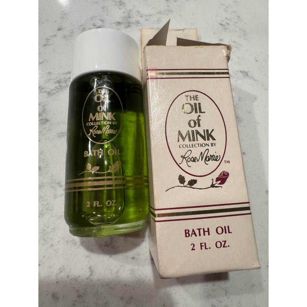 Vintage Rose Marie The Oil of Mink Collection Bath Oil 2 oz 1980s Rare Unopened
